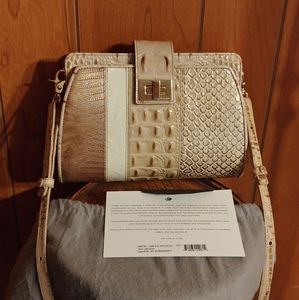 Used Brahmin Alena- Latte Sahara Crossbody